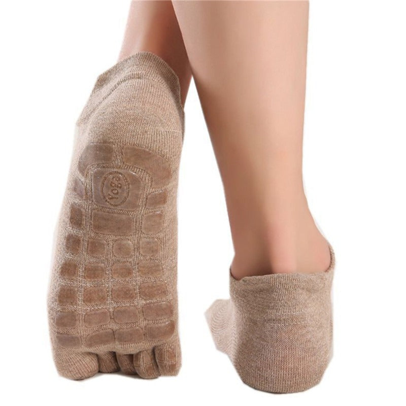 Mens Winter Thick Five Fingers Socks Warm Non Slip Fitness Toe Socks for Low Calf Indoor Comfort Slipper Male Floor Wear