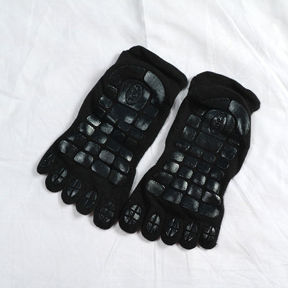 Mens Winter Thick Five Fingers Socks Warm Non Slip Fitness Toe Socks for Low Calf Indoor Comfort Slipper Male Floor Wear