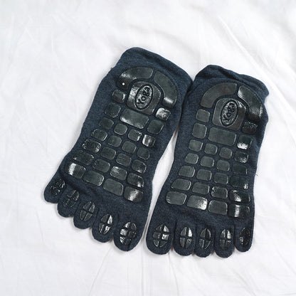 Mens Winter Thick Five Fingers Socks Warm Non Slip Fitness Toe Socks for Low Calf Indoor Comfort Slipper Male Floor Wear