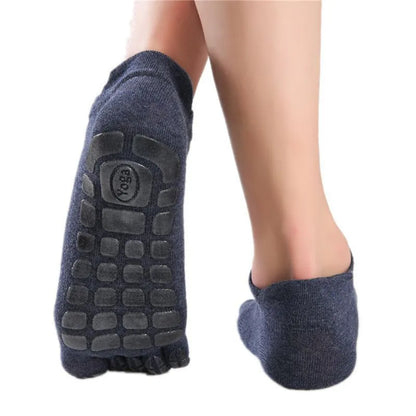 Mens Winter Thick Five Fingers Socks Warm Non Slip Fitness Toe Socks for Low Calf Indoor Comfort Slipper Male Floor Wear