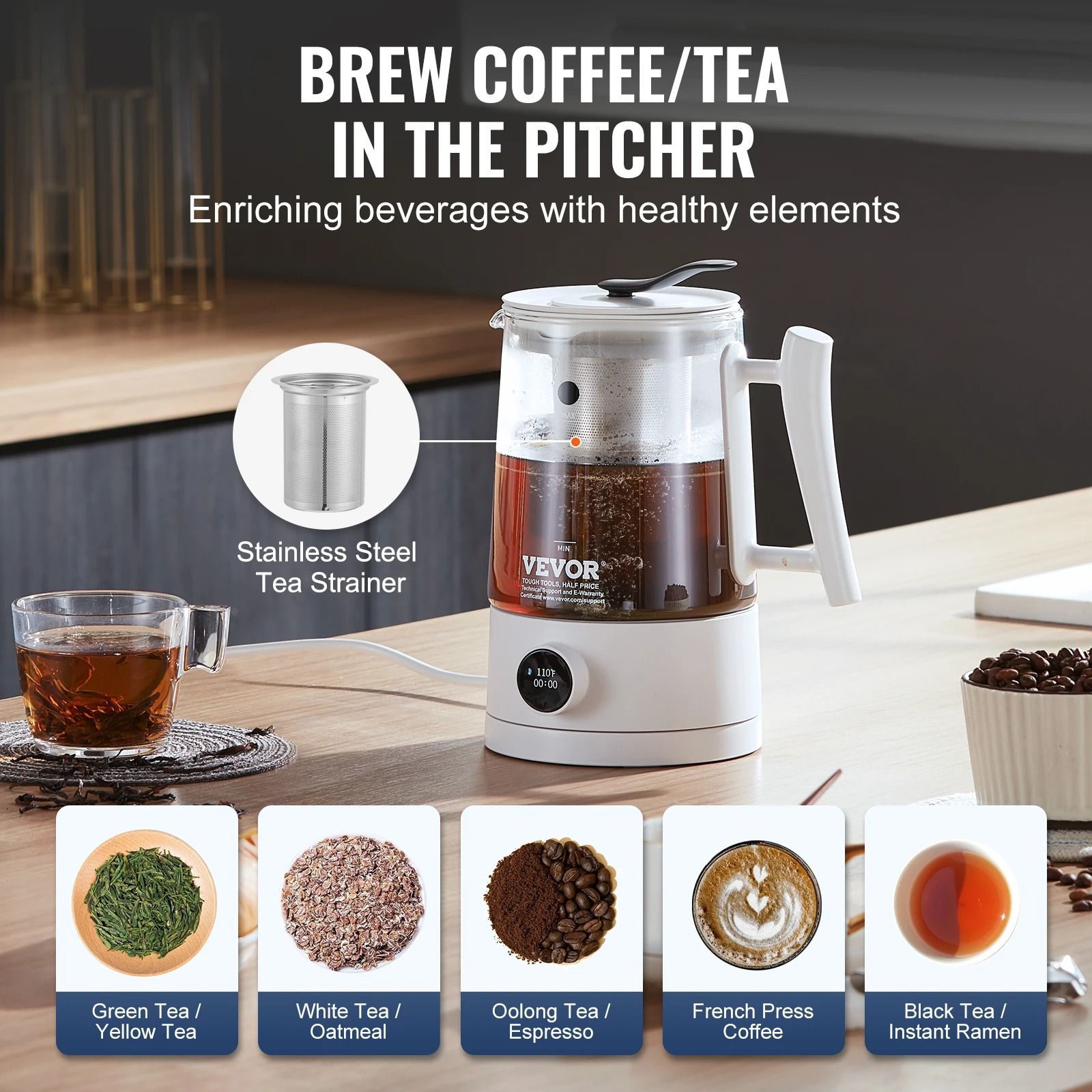 Hydrogen Water Pitcher 15L Large Capacity Hydrogen Generator Kettle With Ionizer Technology 5