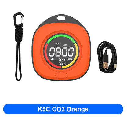SafeAir 4in1 CO And CO2 Portable Detector Travel Alarm 4