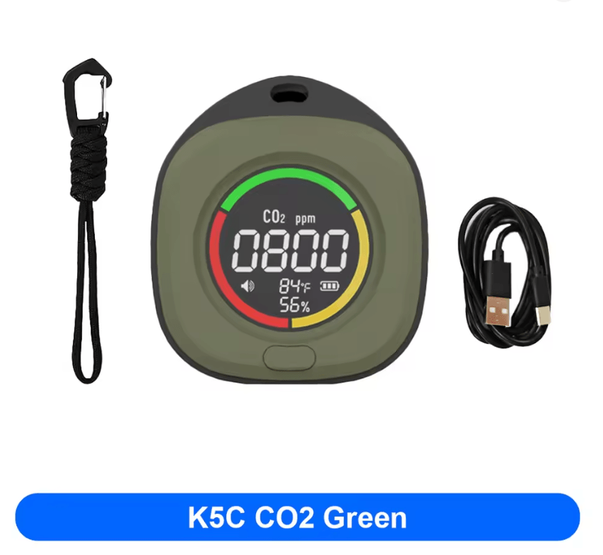 SafeAir 4in1 CO And CO2 Portable Detector Travel Alarm 5