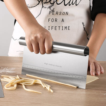 Premium Stainless Steel Dough Cutter  Scraper MultiFunction Kitchen Tool For Dough Pizza Vegetables 1