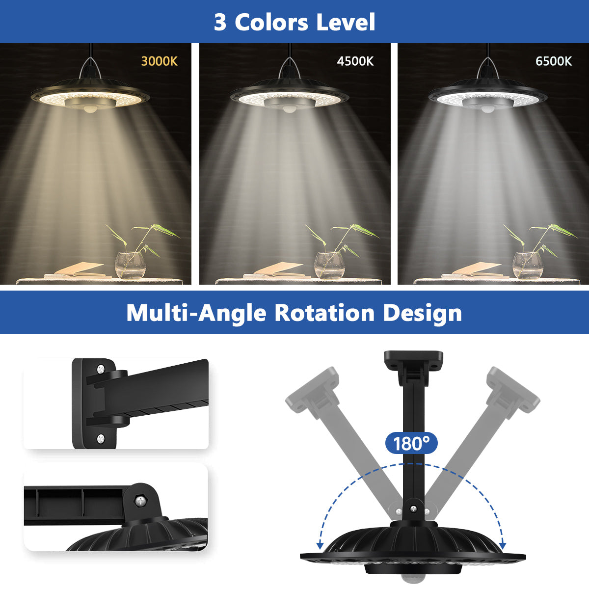 Dimmable Outdoor Solar Pendant Lights Adjustable Color Brightness, Remote Solar Lamp with IP65 Waterproof Design