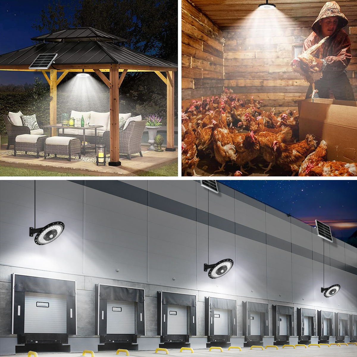 Dimmable Outdoor Solar Pendant Lights Adjustable Color Brightness, Remote Solar Lamp with IP65 Waterproof Design