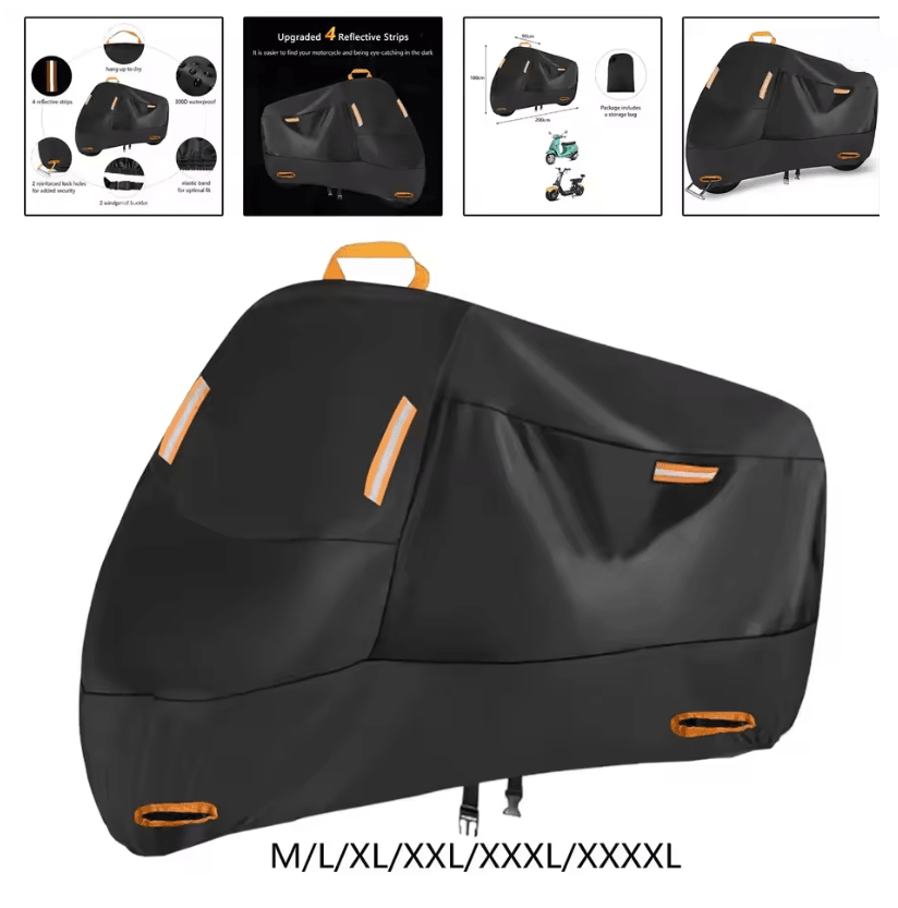 AllWeather 210D Universal Motorcycle Cover Waterproof UV Protection