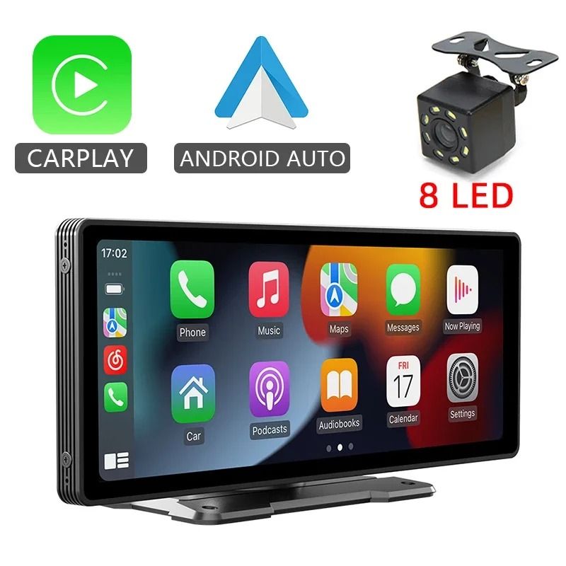 1026 Inch Wireless CarPlay Android Auto Mirror Screen With Bluetooth USB AUX 7