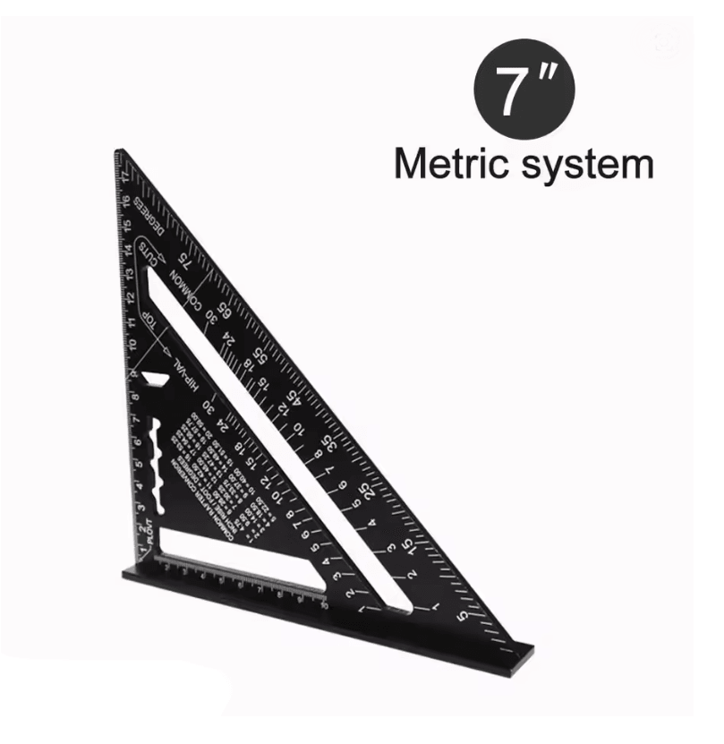PrecisionCarp 7 Inch Triangle Ruler Speed Square Aluminum Alloy 1