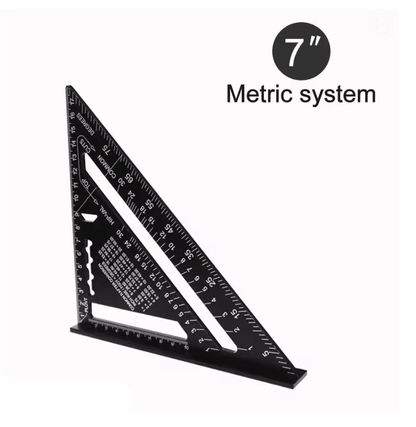 PrecisionCarp 7 Inch Triangle Ruler Speed Square Aluminum Alloy 1