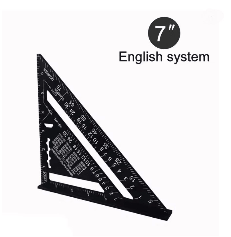 PrecisionCarp 7 Inch Triangle Ruler Speed Square Aluminum Alloy 2