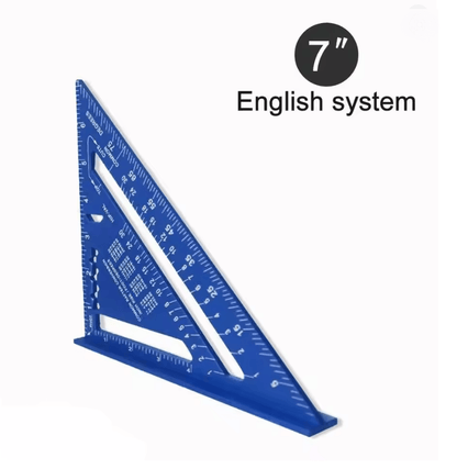 PrecisionCarp 7 Inch Triangle Ruler Speed Square Aluminum Alloy 3