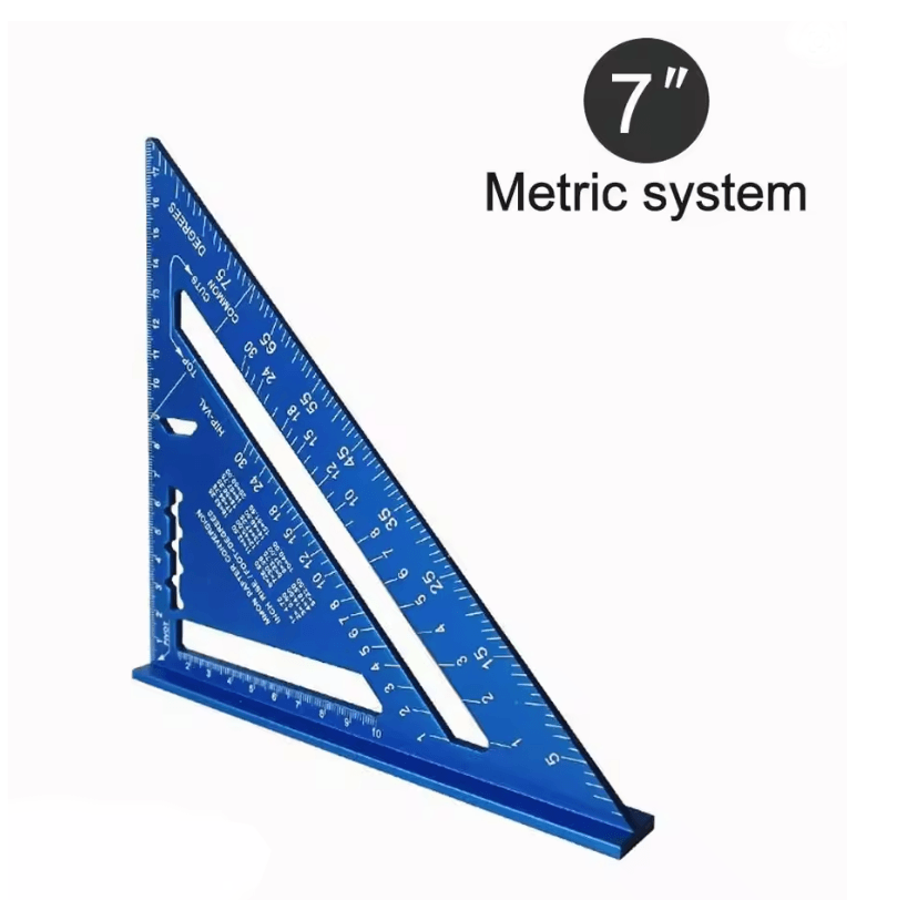 PrecisionCarp 7 Inch Triangle Ruler Speed Square Aluminum Alloy 4