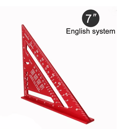 PrecisionCarp 7 Inch Triangle Ruler Speed Square Aluminum Alloy 5
