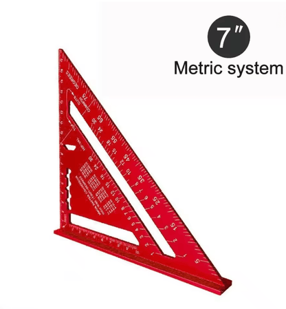 PrecisionCarp 7 Inch Triangle Ruler Speed Square Aluminum Alloy 6