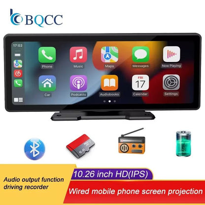 10.26 Inch Wireless CarPlay Android Auto Screen with Backup Camera and DVR Video Player