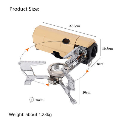 Camping Cassette Stove,Portable Gas Burner for Outdoor Cooking,Folding Stainless Steel Stove for Hiking,Picnics & Travel