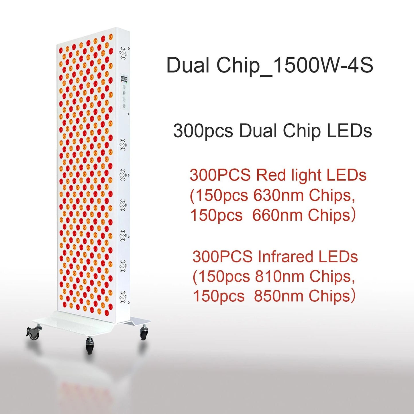 Dual Chip Red Light Therapy Panel With Near Infrared For Face And Body Wellness 11