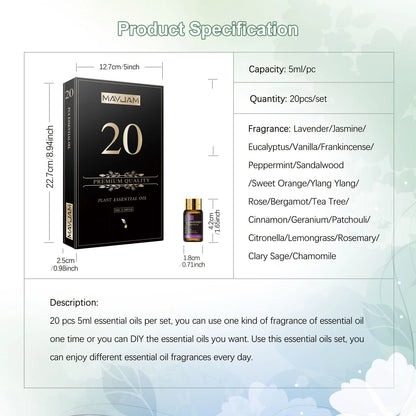 20Piece Essential Oils Set For Diffusers Candles And Home Fragrance 2