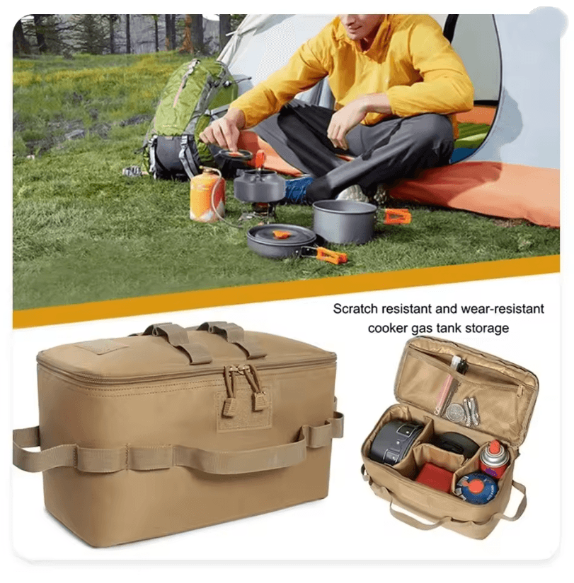 CampGear Large Capacity Camping Gas Tank Storage Bag Tool Organizer