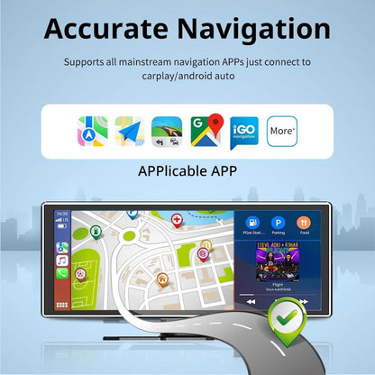 1126 Inch Touchscreen Car Multimedia Video Player With Dual Lens DVR And Wireless CarPlay 5