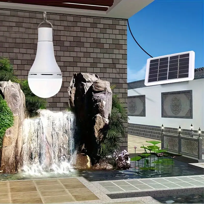 LED Solar Camping Light with Remote, Rechargeable Emergency Outdoor Lamp for Hiking, Fishing, Survival