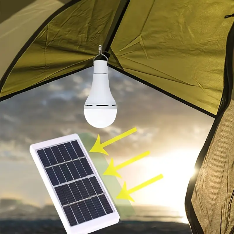 LED Solar Camping Light with Remote, Rechargeable Emergency Outdoor Lamp for Hiking, Fishing, Survival