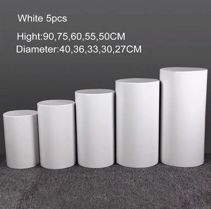 Cylinder Pedestal Display Set For Weddings Cakes Events And Holiday Decor 2