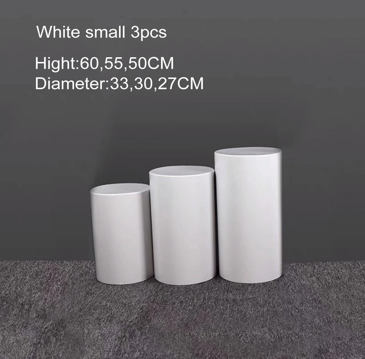 Cylinder Pedestal Display Set For Weddings Cakes Events And Holiday Decor 4