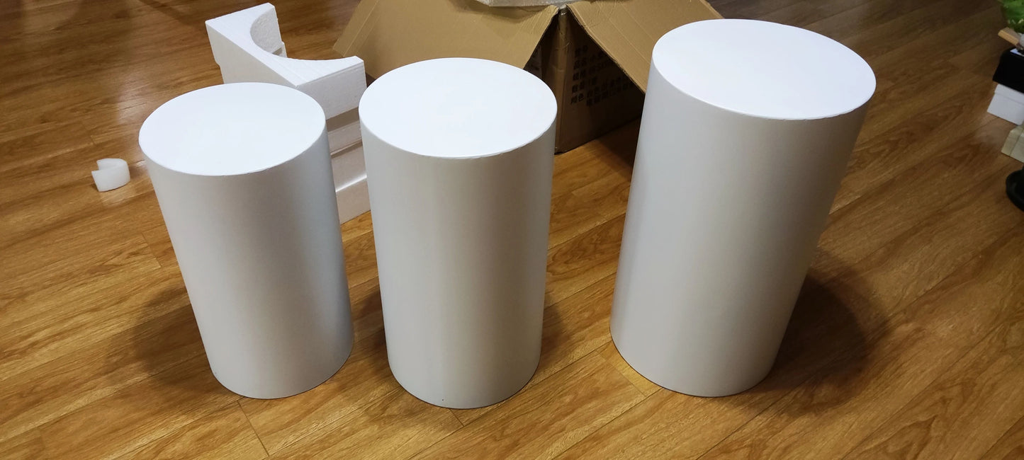 Cylinder Pedestal Display Set For Weddings Cakes Events And Holiday Decor 6