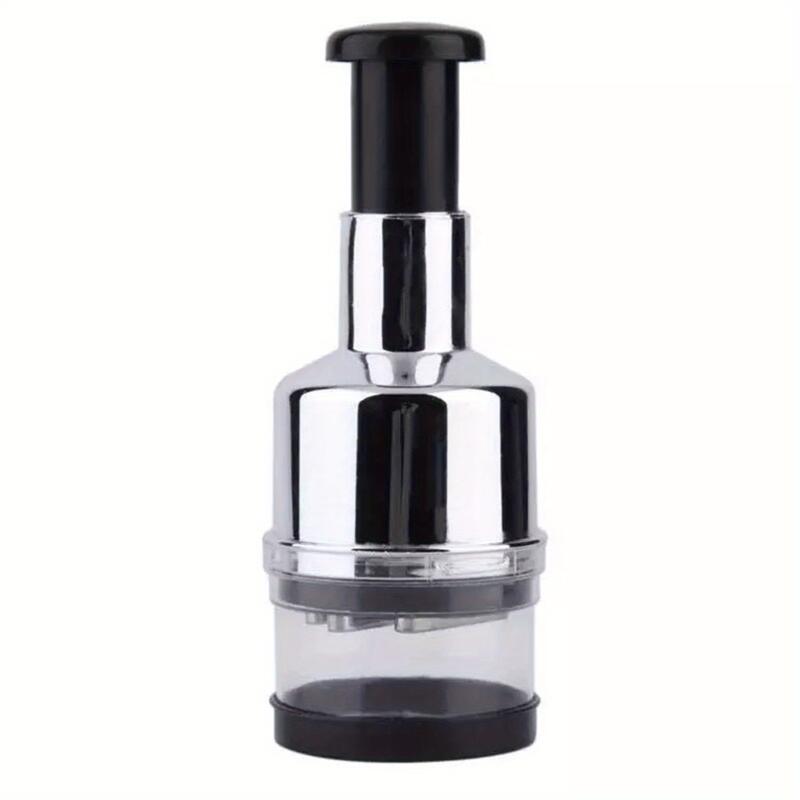 Manual Onion Chopper Stainless Steel Garlic Presser Food Crusher Cutter, Meat Mincer Hand Press for Kitchen Tool