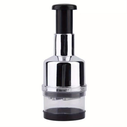 Manual Onion Chopper Stainless Steel Garlic Presser Food Crusher Cutter, Meat Mincer Hand Press for Kitchen Tool
