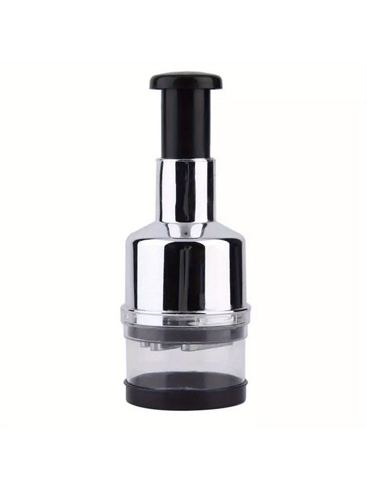 Manual Onion Chopper Stainless Steel Garlic Presser Food Crusher Cutter, Meat Mincer Hand Press for Kitchen Tool