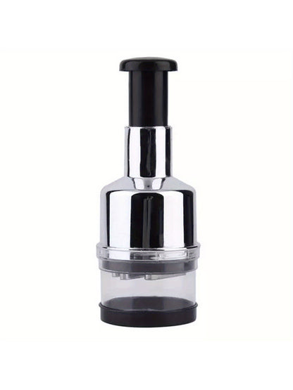 Manual Onion Chopper Stainless Steel Garlic Presser Food Crusher Cutter, Meat Mincer Hand Press for Kitchen Tool