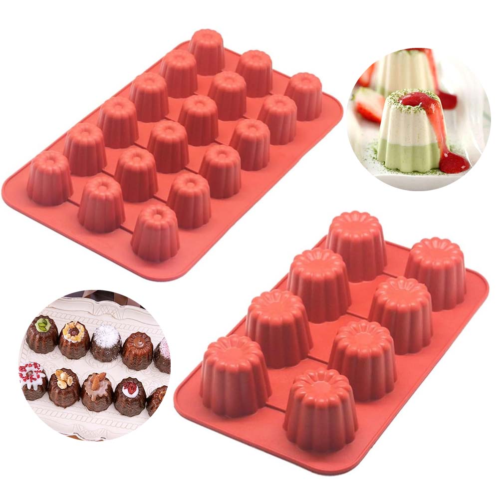 Silicone Canele Mold Mini Nonstick Canneles Cake Pan For Mousse Fondant Muffins DIY Baking Tray  Ki 1