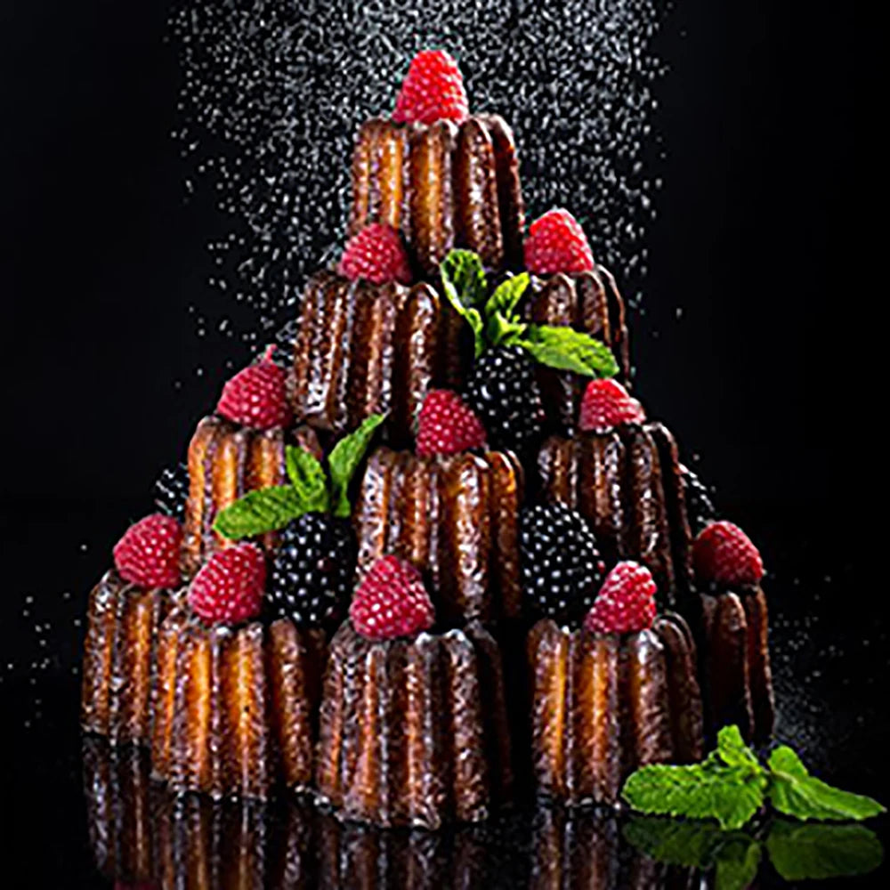 Silicone Canele Mold Mini Nonstick Canneles Cake Pan For Mousse Fondant Muffins DIY Baking Tray  Ki 5