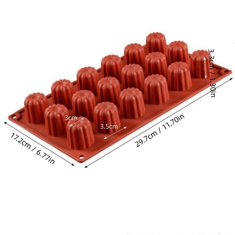 Silicone Canele Mold Mini Nonstick Canneles Cake Pan For Mousse Fondant Muffins DIY Baking Tray  Ki 8