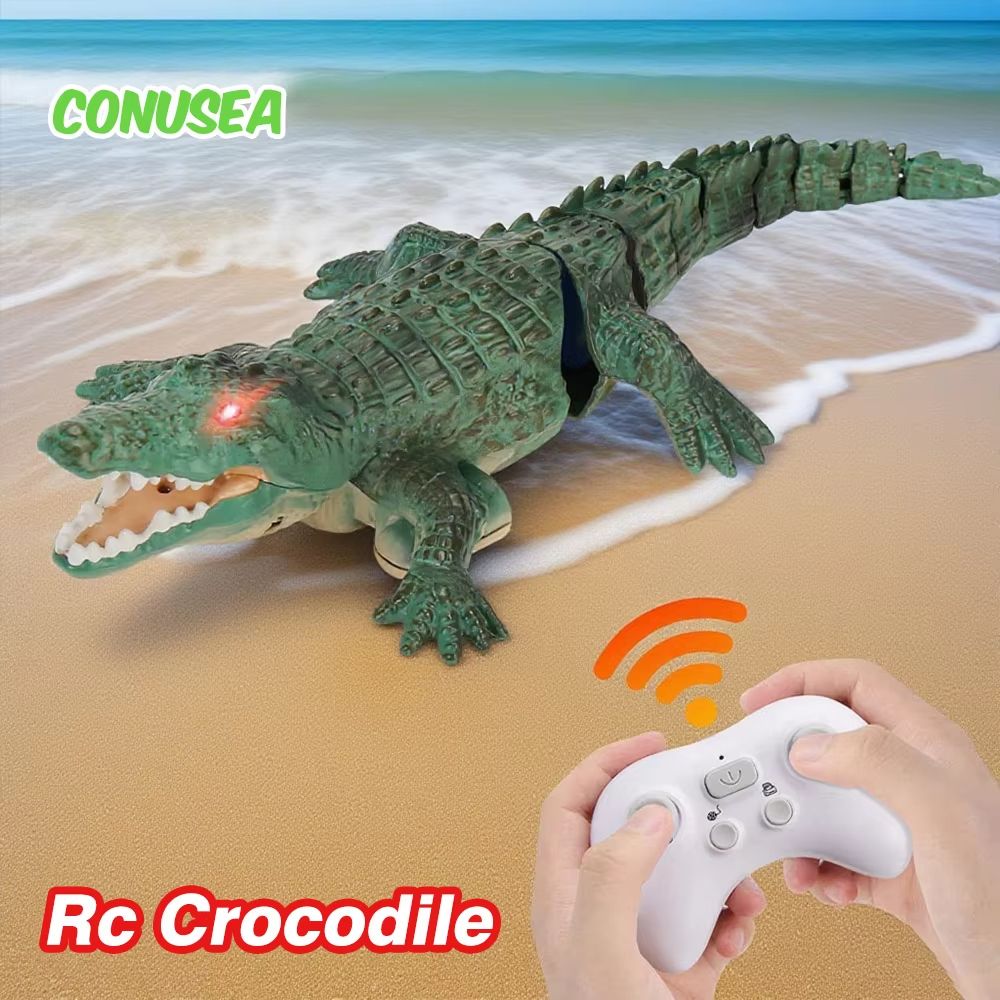 Remote Control Crocodile-Head Electric Boat for Pool and Pond