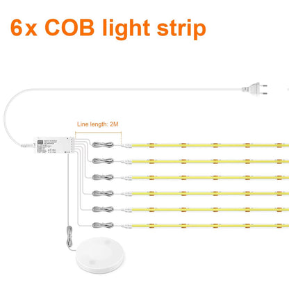 COB LED Strip Light For Cabinet Closet  Display  Dimmable TouchSensor Tape Lighting 10