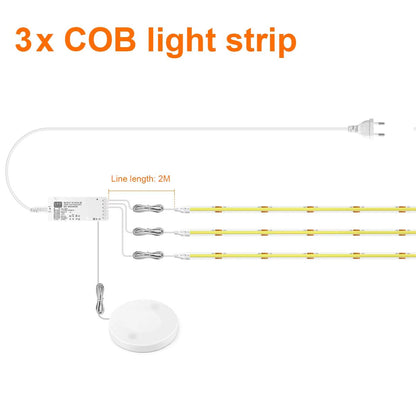 COB LED Strip Light For Cabinet Closet  Display  Dimmable TouchSensor Tape Lighting 7