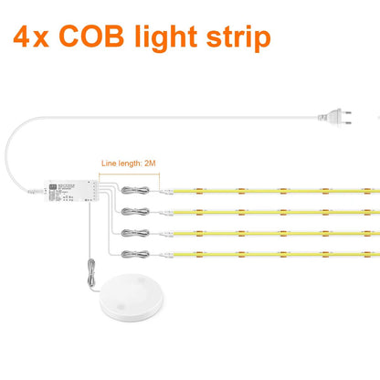 COB LED Strip Light For Cabinet Closet  Display  Dimmable TouchSensor Tape Lighting 8