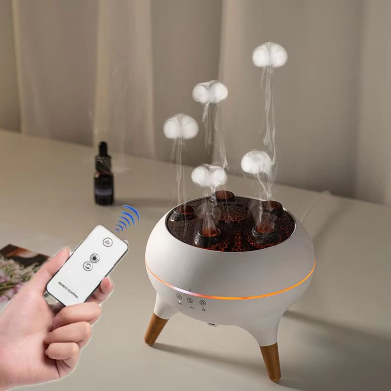 Dynamic Jellyfish Air Humidifier and Essential Oil Diffuser 250ml with Remote and Colorful Night Lights
