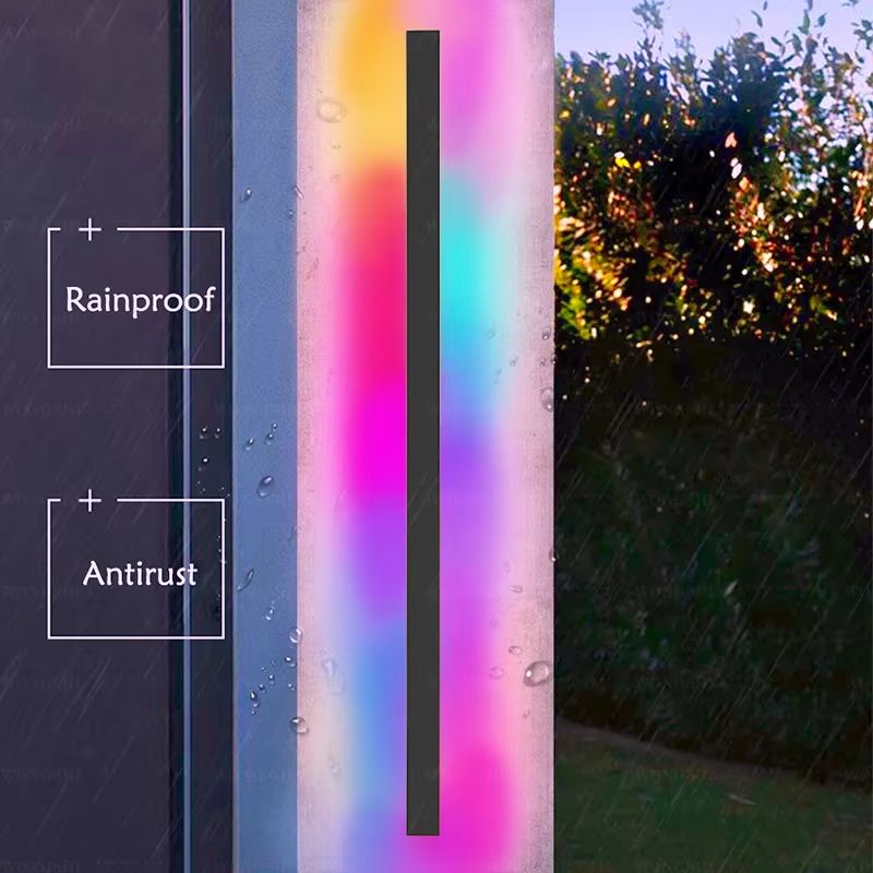 Waterproof IP65 RGB Outdoor Wall Light  Modern Dimmable Aluminum Sconce For Porch Or Garden 1