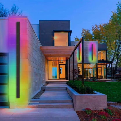 Waterproof IP65 RGB Outdoor Wall Light  Modern Dimmable Aluminum Sconce For Porch Or Garden 2