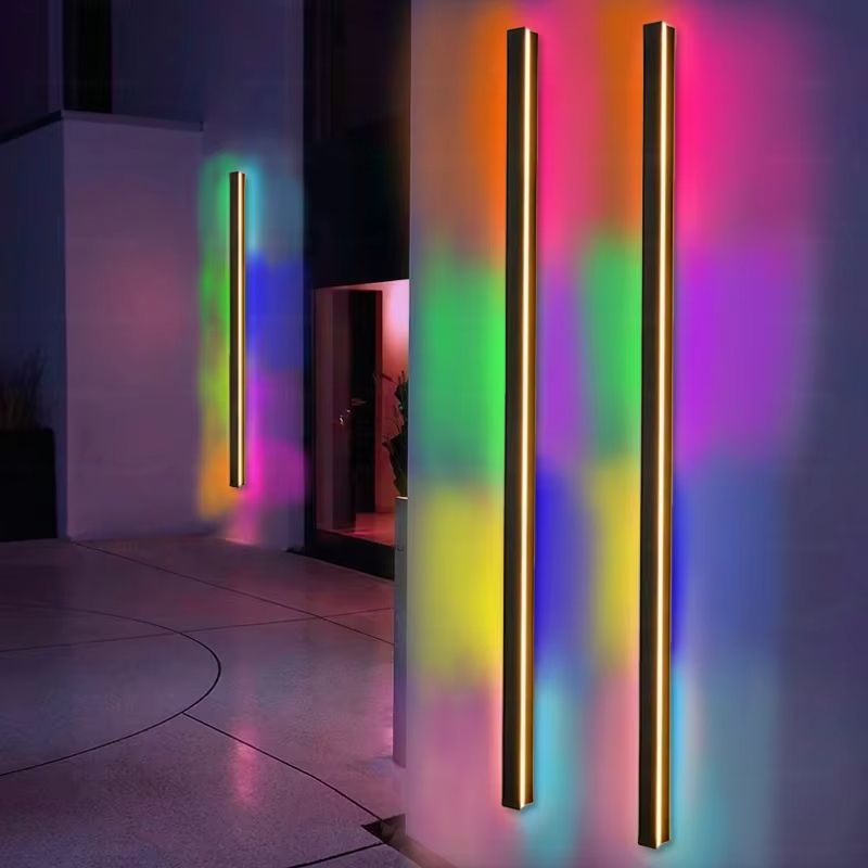 Waterproof IP65 RGB Outdoor Wall Light  Modern Dimmable Aluminum Sconce For Porch Or Garden 3