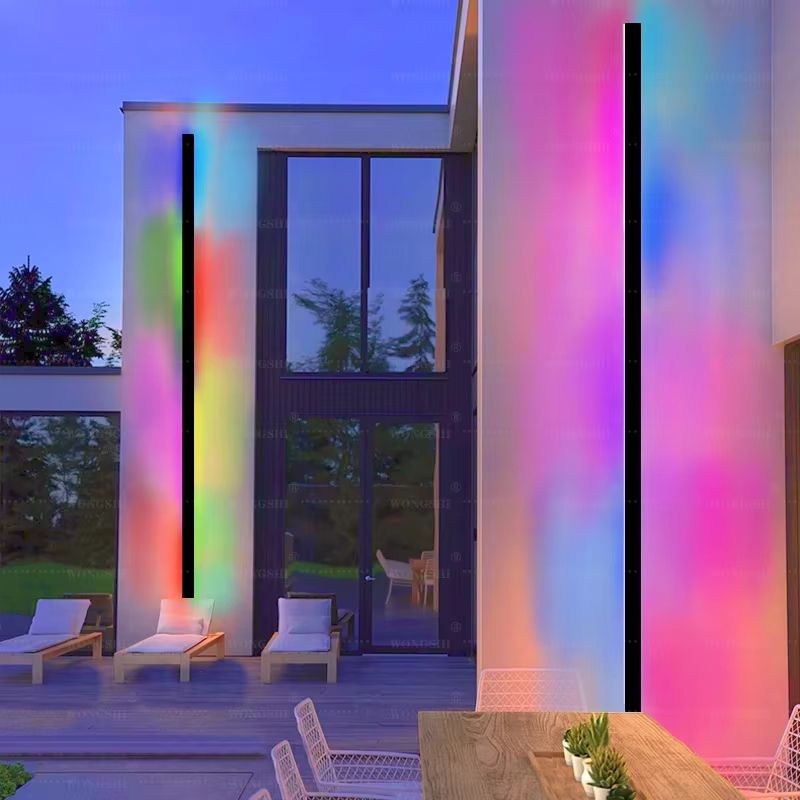 Waterproof IP65 RGB Outdoor Wall Light  Modern Dimmable Aluminum Sconce For Porch Or Garden 4