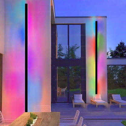 Waterproof IP65 RGB Outdoor Wall Light  Modern Dimmable Aluminum Sconce For Porch Or Garden 5