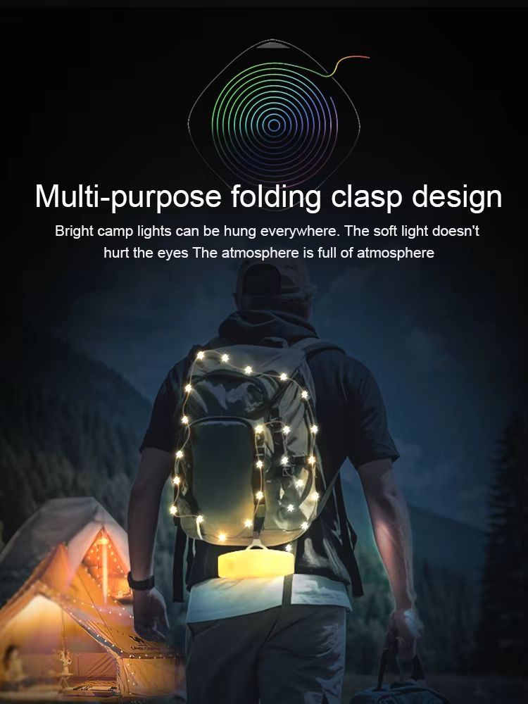 GGbingo Rechargeable Waterproof RGB Camping String Lights With Smart App Control 3