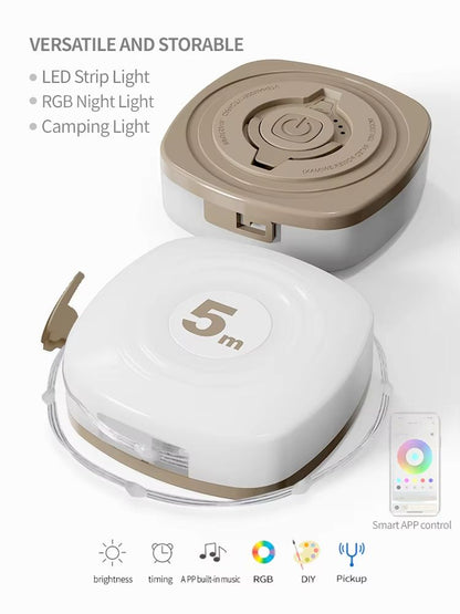 GGbingo Rechargeable Waterproof RGB Camping String Lights With Smart App Control 7