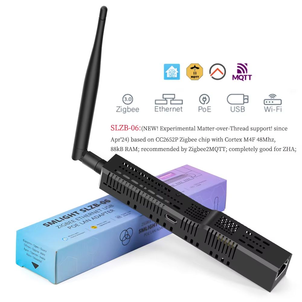 SMLIGHT SLZB 06 Zigbee Gateway With PoE Ethernet WiFi USB For Home Assistant And Zigbee2MQTT 6